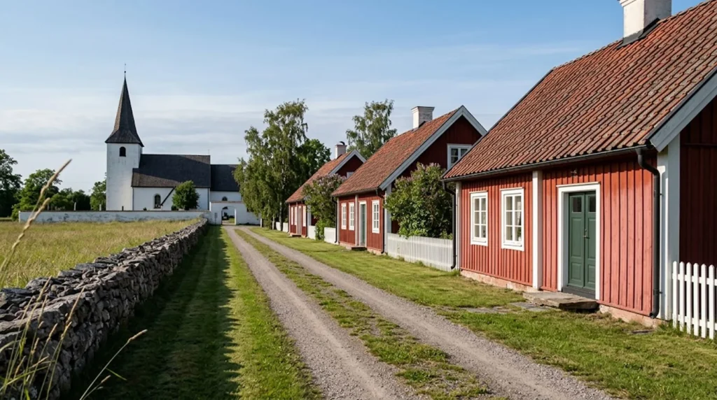 Kulturhistoriskt värdefull bebyggelse där bygglov för solceller kan krävas