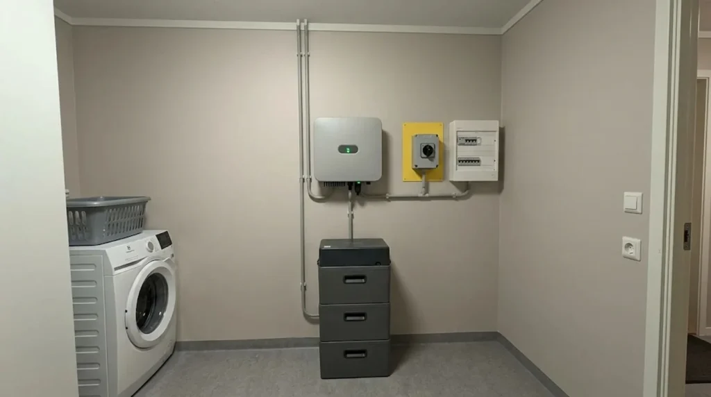 Ö-drift kräver batteri, nätbildande växelriktare och en brytare mot elnätet